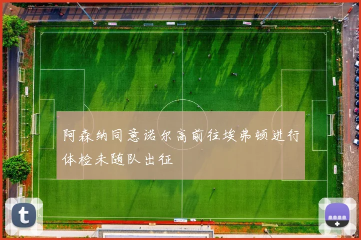 阿森纳同意诺尔高前往埃弗顿进行体检未随队出征